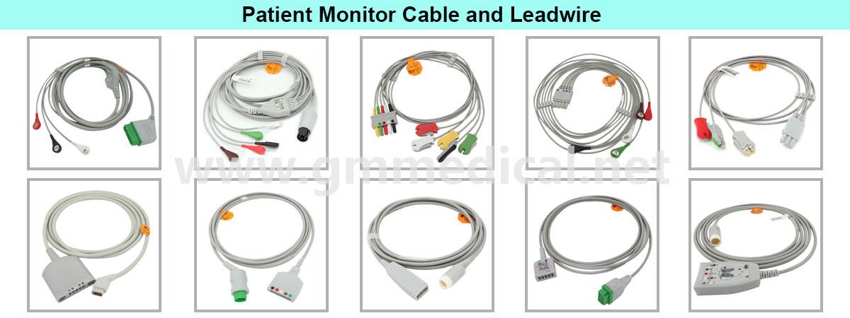 Cebl ECG gyda gwifrau plwm ECG cable with leadwires