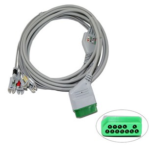 Cebl ECG Gyda Gwifrau Plwm Ar gyfer Nihon Kohden