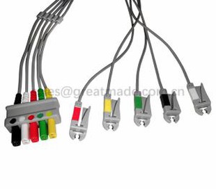 Set Leadwire SiGens Cydnaws SC9000 ECG, 5-Lead, Grabber, IEC, 40IN & 2pin